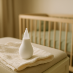 Aspirador nasal para bebê em ambiente cozy — aspirador nasal para bebê