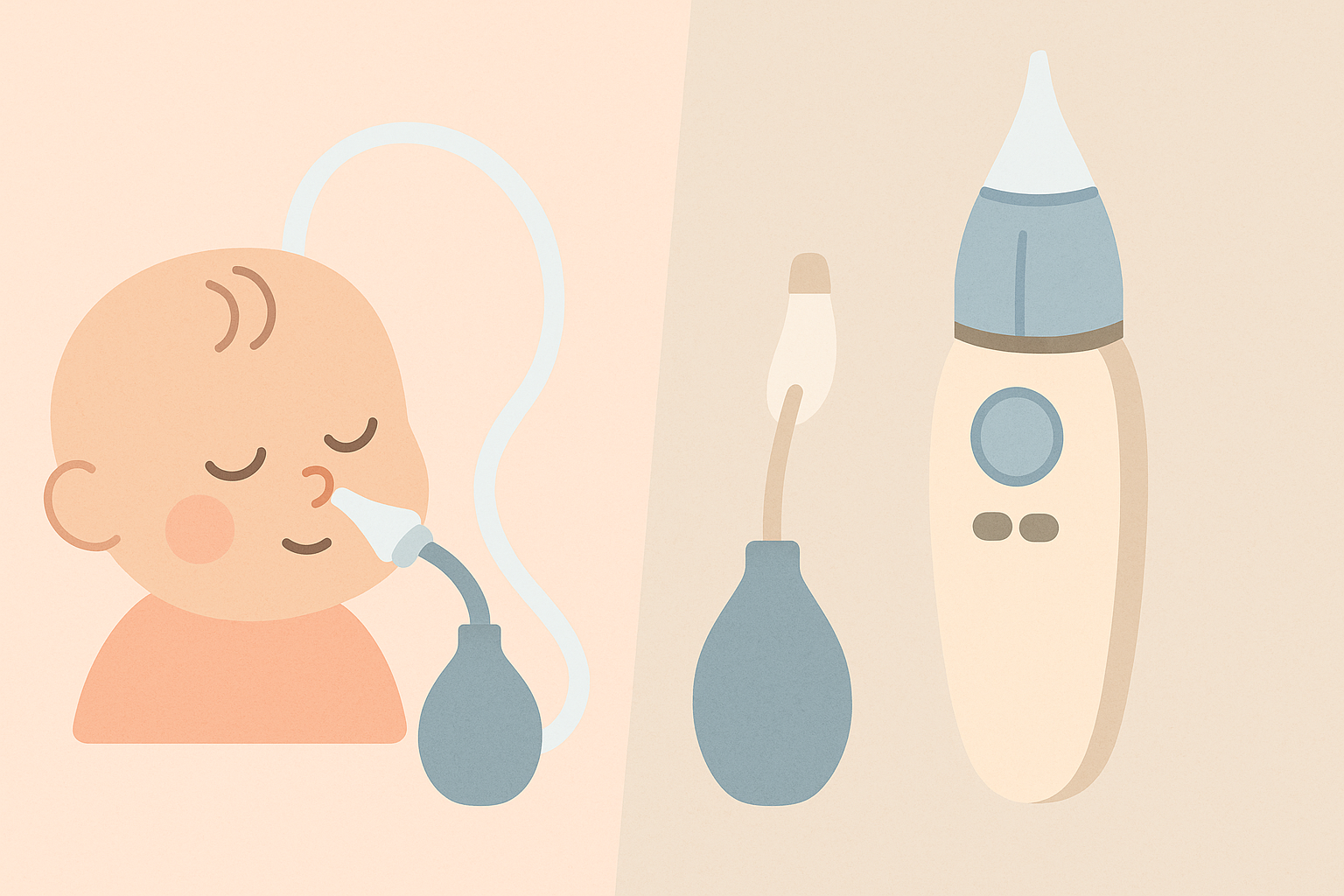 Aspirador nasal bebê manual ou elétrico